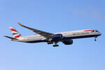 British Airways, G-XWBM, Airbus A350-1041, msn: 563, 05.Juli 2023, LHR London Heathrow, United Kingdom.