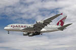 Qatar Airways, A7-APJ, Airbus A380-861, msn: 254, 05.Juli 2023, LHR London Heathrow, United Kingdom.