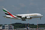 Emirates Airlines, A6-EUD, Airbus A380-861, msn: 216, 13.Juli 2023, MXP Milano Malpensa, Italy.