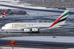 Emirates Airlines, A6-EDO, Airbus A380-861, msn: 057, 19.Januar 2024, ZRH Zürich, Switzerland.