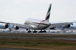 A6-EES Emirates Airbus A380-861  in Frankfurt am 06.08.206 vor der Landung