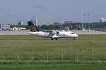 Eine ATR AT45 der Contact Air (Lufthansa Regional) mit der Kennung D-BSSS aufgenommen am 30.05.09 am Stuttgarter Flughafen.