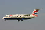 British Airways (Operated by BA CityFlyer), G-BZAZ, BAe Avro RJ100, msn: 3369, 09.Juni 2008, ZRH Zürich, Switzerland.