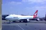 Im Oktober 2007 eine Boeing 747 der Qantas Airlines Australien in Los Angeles zum Start bereit.