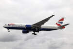 British Airways, G-YMMN, Boeing B777-236ER, msn: 30316/346, 06.Juli 2023, LHR London Heathrow, United Kingdom.