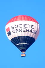 Skytours-Ballonfahrten, D-OSOG, Societe-Generale-Heißluftballon. Hersteller: Lindstrand Hot Air Balloons (UK). Aufnahmedatum: 28.10.2012.