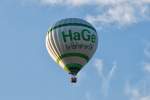Heissluftballon (D-OJAN) mit „HaGe  Werbung. - 26.08.2015