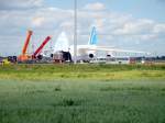 leipzig-halle-lej Das letzte St�ck ging es dann auf Schienen mit Hilfe einer Seilwinde, 27.05.2009.