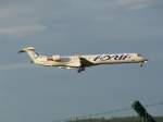 zurich-zrh Adria CRJ 900 vor Landung am 18.5.2009.