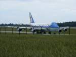  Airforce One (VC-25A,747-2G4B) am 5.6.2009 in Dresden. Obwohl Barack Obama ...