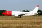berlin-schonefeld-sxf Norwegisn Air Shuttle B 737-3K2 LN-KKI beim Start in Berlin-Sch�nefeld am 18.07.2007