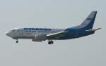 berlin-schonefeld-sxf Rossiya B 737-548 EI-CDD im Landeanflug auf den Flughafen Berlin-Sch�nefeld am 15.07.2007