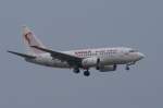 zurich-zrh Eine Boeing 737-6H3 der Tunisair (mit 60 Jahre Sonderlackierung) mit der Kennung TS-IOQ aufgenommen am 04.04.09 am Z�richer Flughafen.