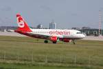 A319 Ein Airbus A 319 der AIR BERLIN mit der Kennung D-ABGN aufgenommen am 30.05.09 am Flughafen Stuttgart.
