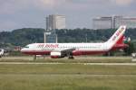 A320 Ein Airbus A 320 der AIR BERLIN mit der Kennung D-ABDP aufgenommen am 30.05.09 am Flughafen Stuttgart.
