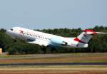 Austrian Arrows Fokker 70 OE-LFR beim Start in Berlin-Tegel am ...