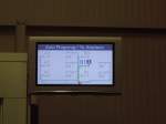 frankfurt-hahn-hhn Auf dem Flughafen Frankfurt Hahn (HHN) gilt ein ganz besonderer Boarding-Stil: Man darf direkt auf die Abstellfl�che und bekommt am Gate �ber ein Display den Weg angezeigt. Das Bild entstand am 9. Juni 2009.