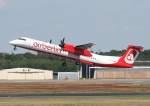 berlin-tegel-txl Air Berlin De Havilland Canada DHC-8-402Q D-ABQH am 14.06.2009 beim Start auf dem Flugfhafen Berlin-Tegel