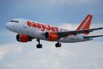 Easyjet Airbus A319 G-EZFC der Easyjet im Anflug auf Hamburg Fuhlsb�ttel am 22.06.09