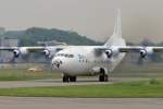 zurich-zrh Die Antonov An-12 der ATMA rollt zum Start auf Piste 28 (ZRH, Mai 2007)