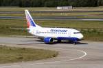 Transaero B 737-524 VP-BYI bei der Ankunft auf dem Flughafen ...