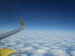 Tuifly Luftaufnahme uber dem Atlantischen Ozean zwischen Frankreich und Portugal