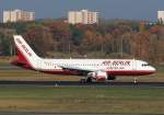 Air Berlin A 320-214 D-ABDI nach der Landung in Berlin-Tegel ...