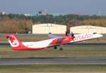 berlin-tegel-txl Air Berlin De Havilland Canada DHC-8-402Q D-ABQA beim Start in Berlin-Tegel am 31.10.2009