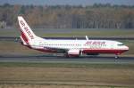 Air Berlin B 737-86J(WL) D-ABBA beim Start in Berlin-Tegel am ...