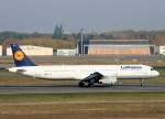 Lufthansa A 321-231 D-AISH beim Start in Berlin-Tegel am 01.11.2009 ...