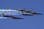 l-39 Breitling Jet-Team, ES-YLX-ES-YLS_ES-TLG_ES-YLI_ES-TLF_ES-YLF_ES-YLP, Aero, L-39C Albatross, 30.08.2009, LSPD, Dittingen, Switzerland

