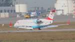 stuttgart-str Canadair CRJ200 von Austrian arrows nach der Landung in Stuttgart