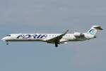Canadair Regional Jet 900 ER Adria Airways Canadair Regional Jet CRJ900 , die neueste Maschine S5-AAL ,im Landeanflug auf Rwy 14 (Erstbesuch in ZRH) 20.Juni 2007