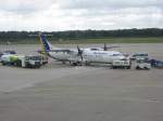 koln-bonn-cgn Am 26.06.2007 steht eine ATR 72 der B&H Airlines auf dem Rollfeld des Flughafens K�ln/Bonn.