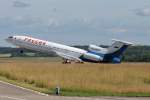 TU-154 Rossiya, Tupolev TU-154M - eines der sch�nsten Flugzeuge �berhaupt - schwerbeladen beim Take off auf Rwy 28. Leider kommt diese Maschine nur auf dem sonnt�glichen Charterflug w�hrend der Sommersaison. 24.6.2007