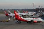 Blick von der Besucherterrasse des Flughafens Berlin-Tegel am 05.12.2009  ...