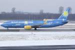 dusseldorf-dus D-AHFZ (Boeing 737-8K5) 'ARD Frensehlotterie' beim Start in DUS als X3 2114 in Richtung LPA. 06.01.2010.