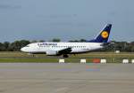 Lufthansa B 737-500 'Erding', Lufthansa D-ABJC auf dem Taxyway in D�sseldorf - 09.10.2009