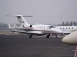 Private Cessna 525 CitationJet D-ISHW is taxiing to parkposition! 16.01.2010 ...