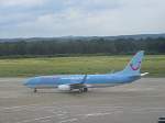 Die Boeing 737-800 D-AHFN von rollt am 11.07.2007 noch in ...