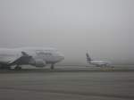 DIE GROSSE UND DIE KLEINE: Eine Lufthansa-Boeing 747-400 und eine ...