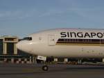 Close-up from Singapore Boeing 777-300ER 9V-SWJ taxiing to runway for ...