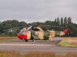 Dieser Sea King der belgischen Armee dient als Rettungshubschrauber. Das ...