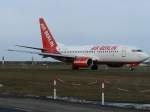 berlin-tegel-txl Air Berlin B 737-75B D-AGEL am fr�hen Morgen des 27.02.2010 auf dem Flughafen Berlin-Tegel