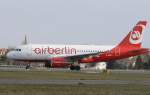 A319 Air Berlin A 319-112 D-ABGJ am Morgen des 27.02.2010 auf dem Flughafen Berlin-Tegel
