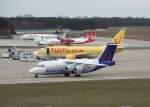 Blick von der Besucherterrasse des Flughafens Berlin-Tegel am 27.02.2010  ...