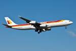 Landung A340/Iberia/Frankfurt/Fra/07.03.2010.   ...