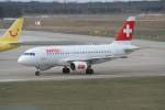 Swiss A 319-112 HB-IPY bei der Ankunft auf dem Flughafen ...