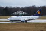 Die Boeing 737-500 Siegburg nach ihrer Landung in Hamburg Fuhlsb�ttel ...
