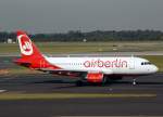 A319 Air Berlin, D-ABGQ (aktuelle-AB-Lackierung), Airbus A 319-100, 2009.09.09, DUS, D�sseldorf, Germany